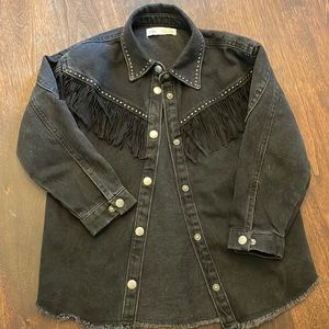 Zara Girls Fringe Jacket